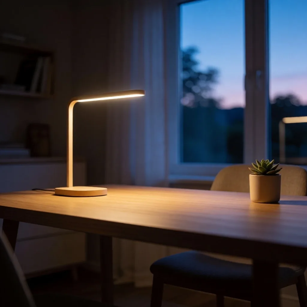 Escritorio con iluminación adecuada para descanso visual