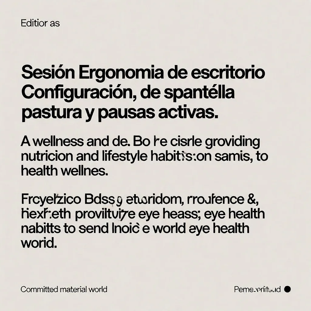 Sesión de orientación en bienestar visual